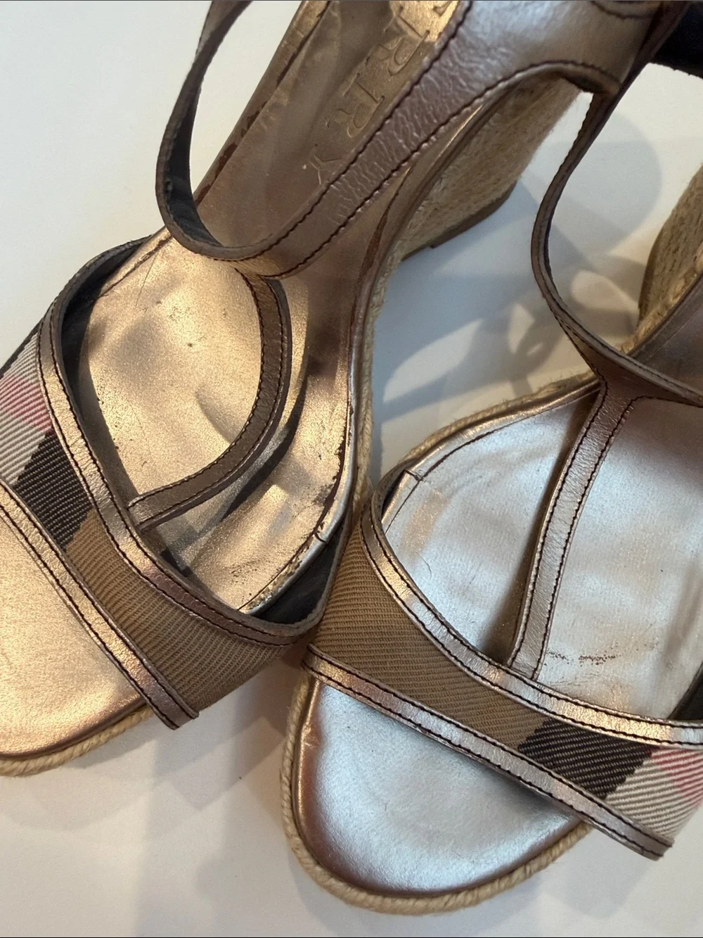 Burberry metallic silver